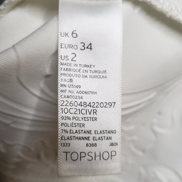 White Flared Waist Dress for Girls - Picture 6 of 15